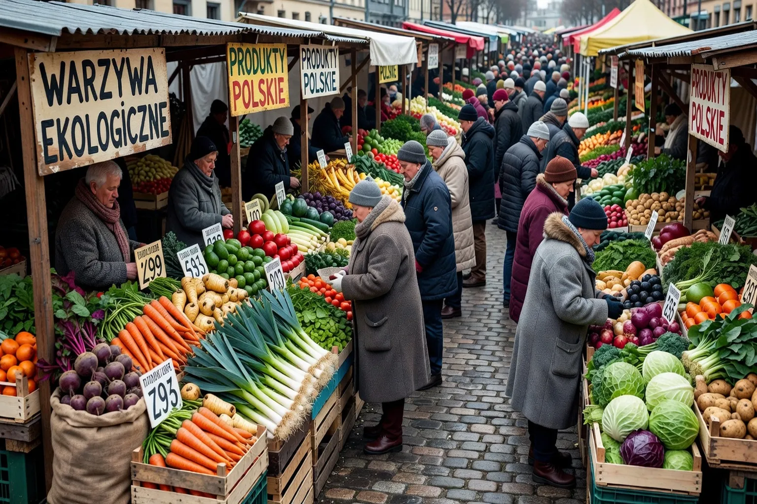 Foire agricole BioExpo Warszawa — agriculteurs et visiteurs autour des produits biologiques polonais