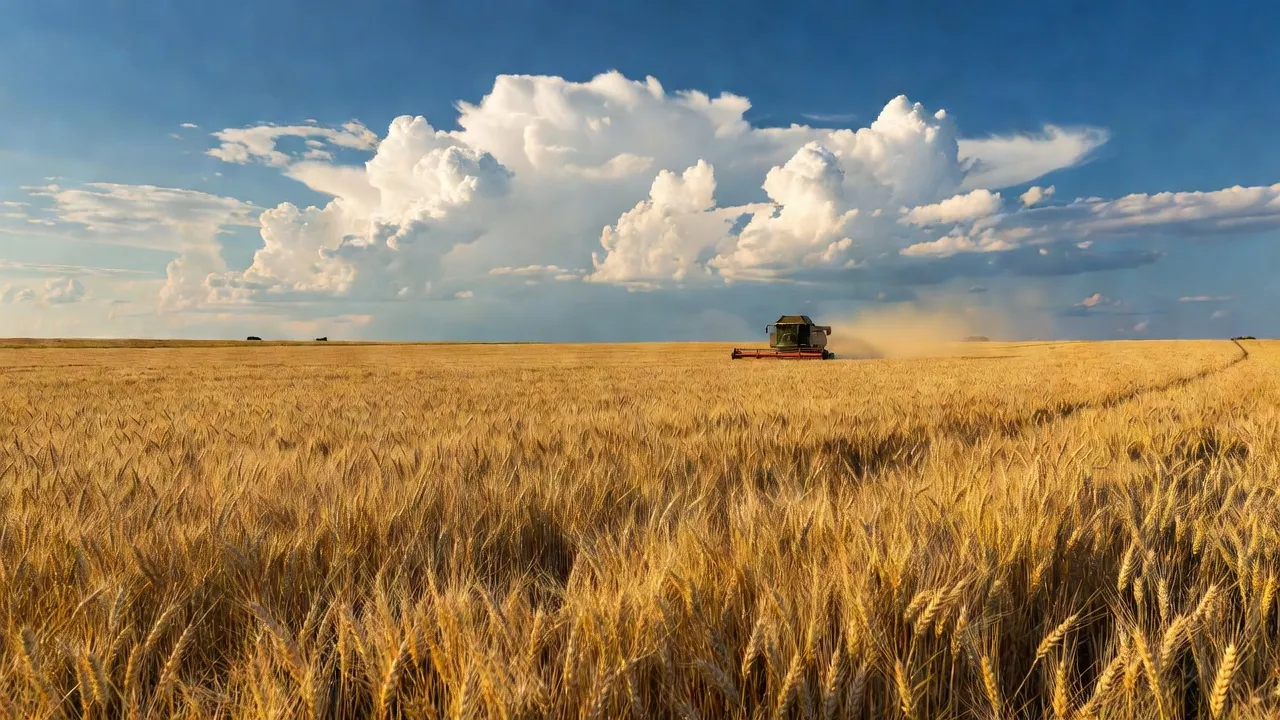 Champs de blé doré en steppe russe, production céréalière et enjeux géopolitiques 2026