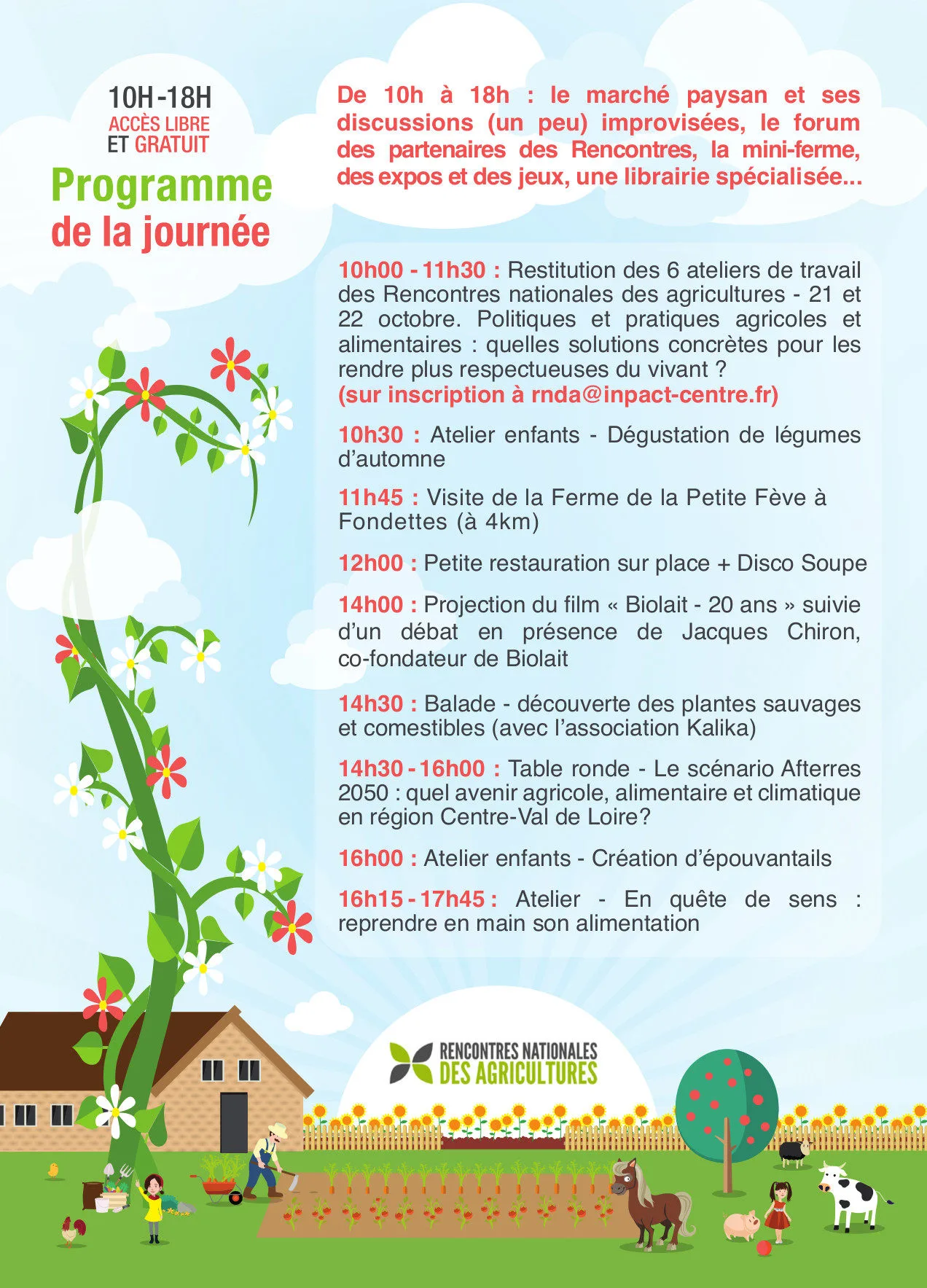 Programme du dimanche - Rencontres nationales des agricultures